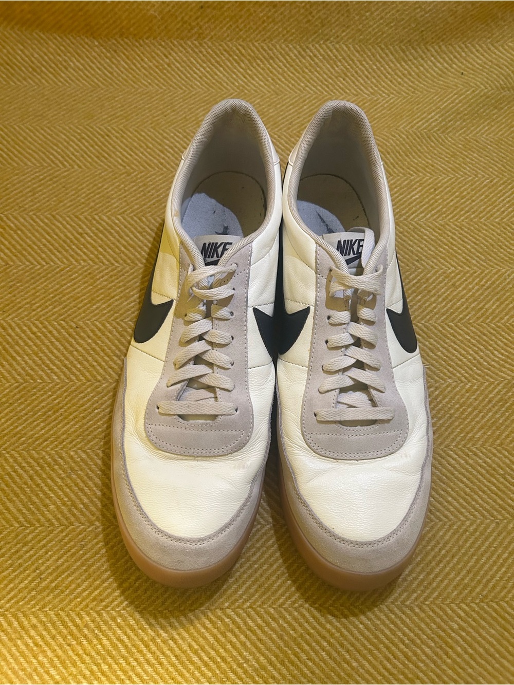 Nike White, Light Gray and Black Low-Top Sneakers